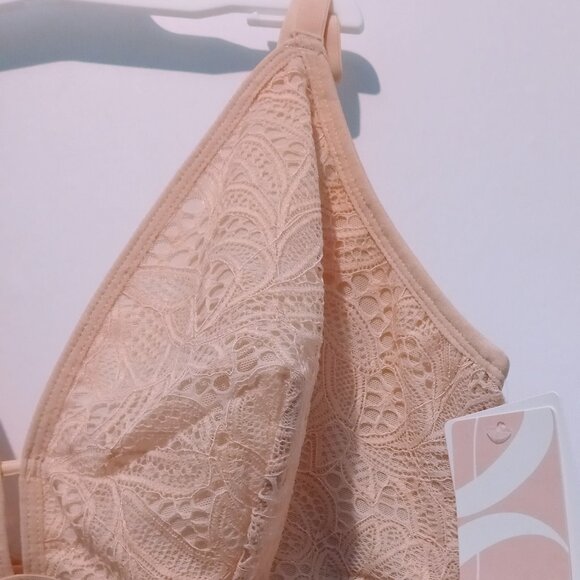 2x ALL YOU LIVELY Women's Bra Bralette Lace Peach | 272/ADR35 | Size 3 - Picture 3 of 9